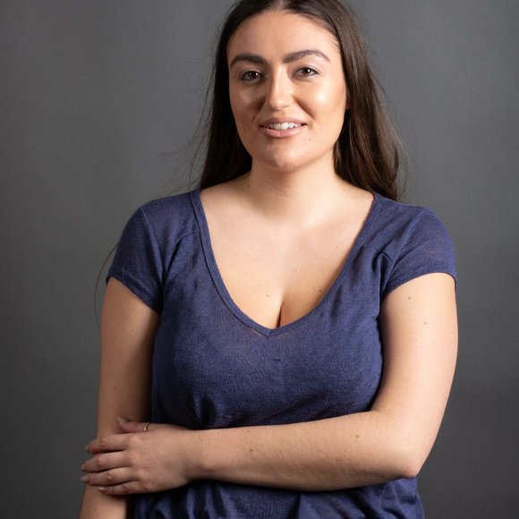 Blue V Neck Tee - Picture 1 of 9